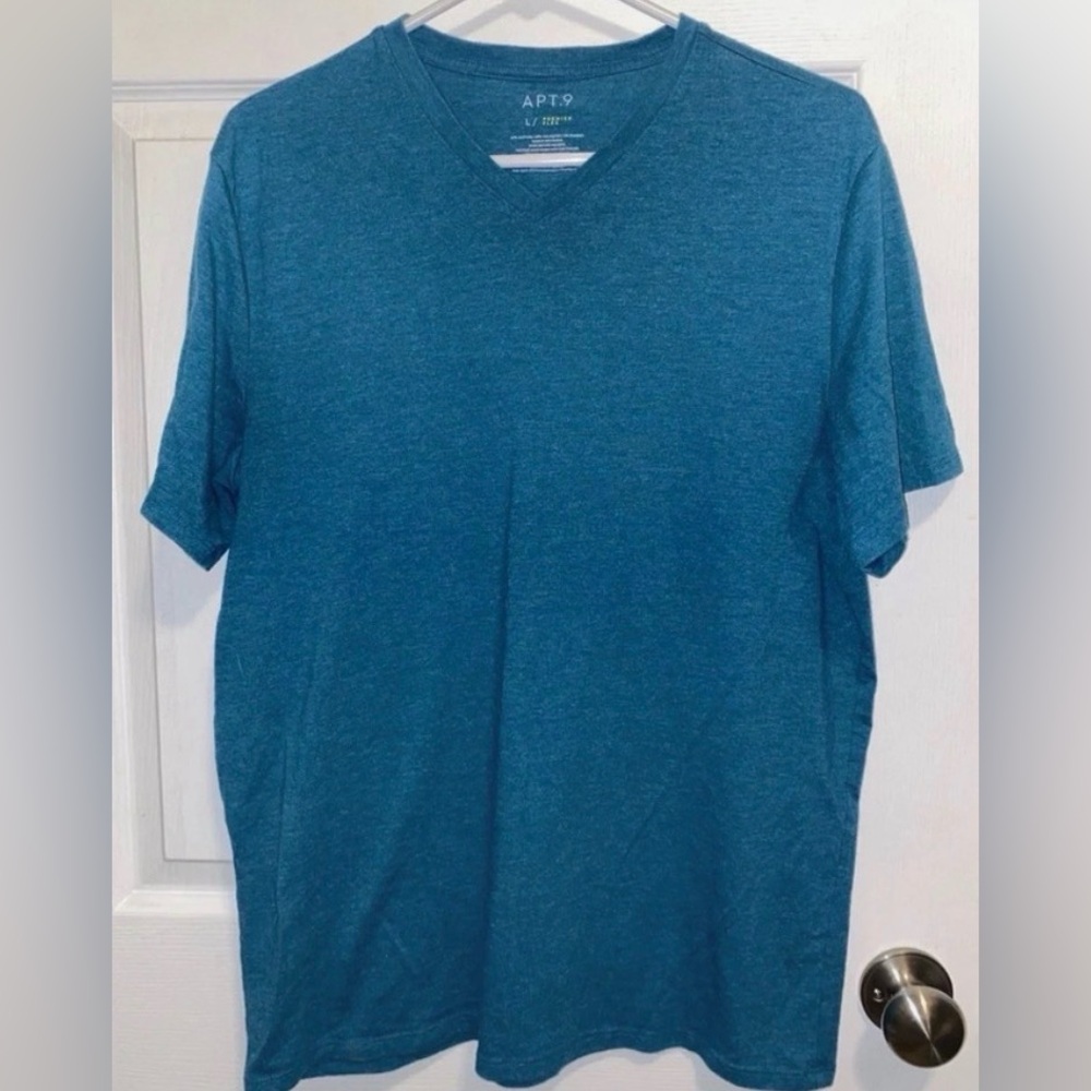 Apt. 9 Men's Teal V-Neck Tee